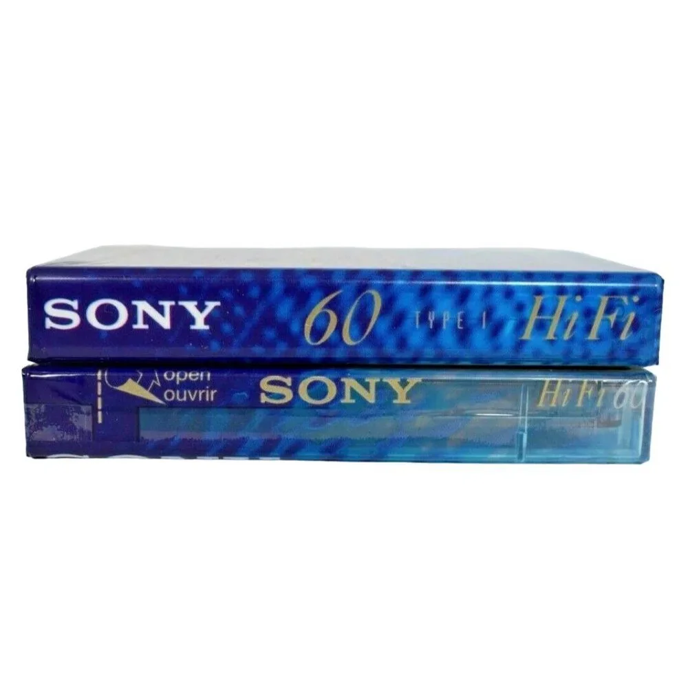 Sony Type 1 Normal Bias Hi Fi 60 Minute Blank Cassette Tape 2 Pack - New/Sealed